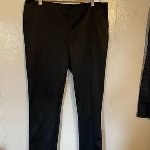 Soft Surroundings Satin Black Ankle Pants